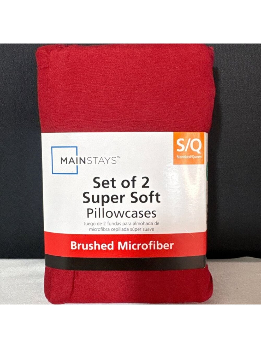 Mainstays Set Of 2 Super Soft Brushed Microfiber Pillowcases Standard/Queen - Picture 3 of 7